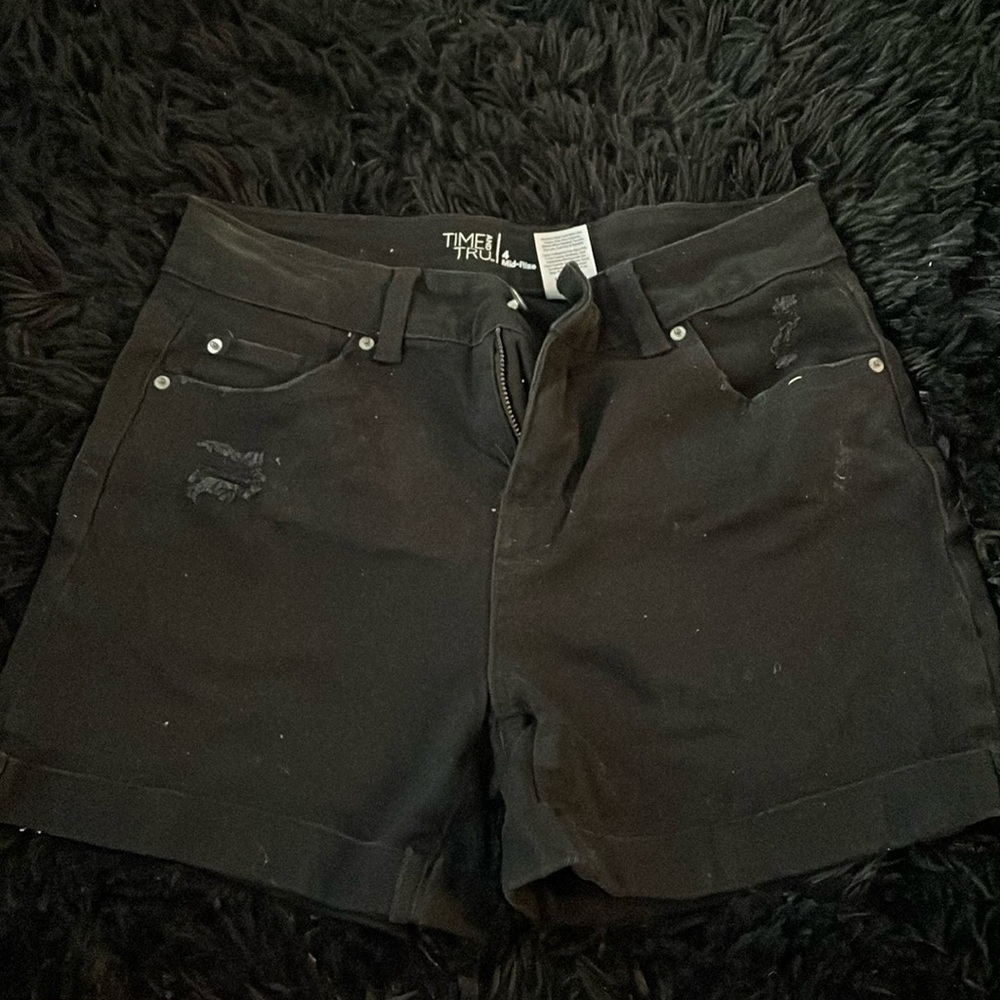 Black Jean shorts